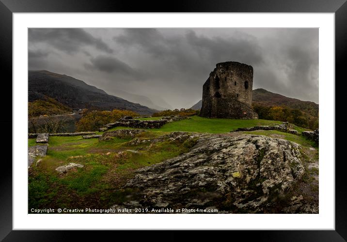 Llanberis Castle, Snowdonia National Park Framed Mounted Print by Creative Photography Wales