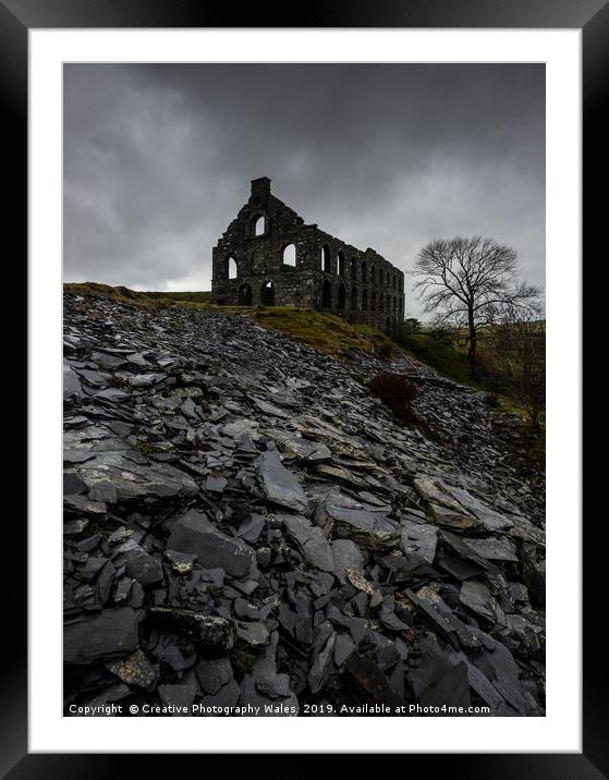 Ynyspandy Slate Mill, Snowdonia National Park Framed Mounted Print by Creative Photography Wales