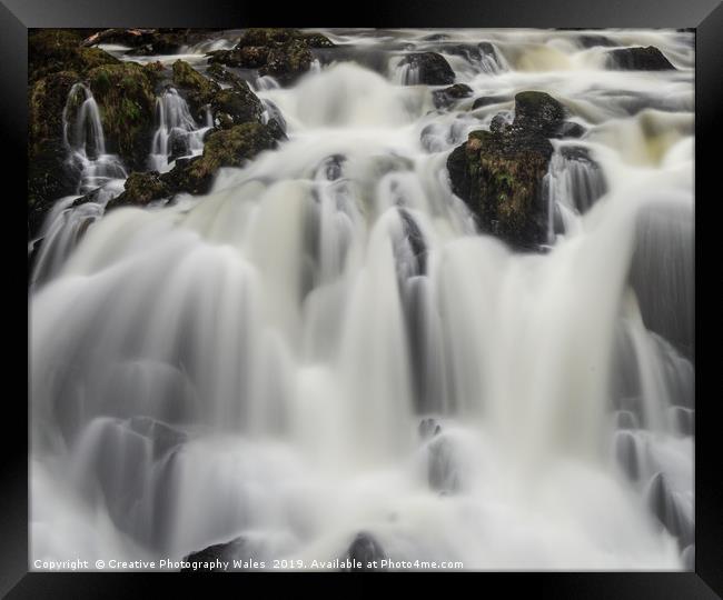Swallow Falls; Snowdonia National Park Framed Print by Creative Photography Wales