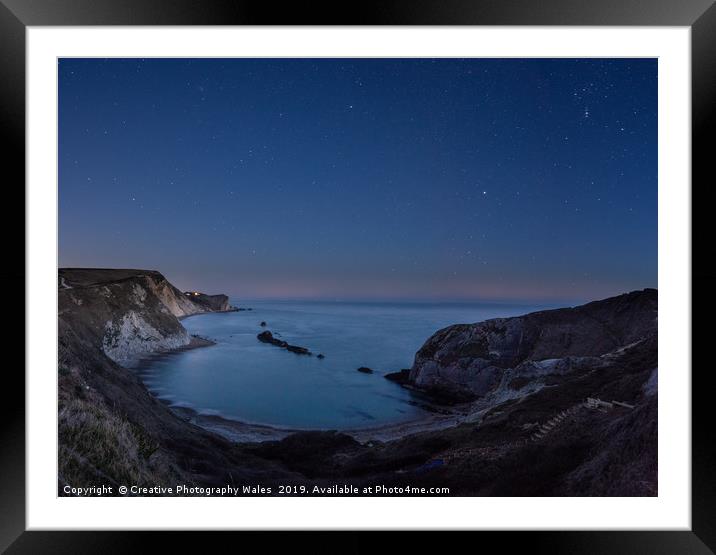 St Oswalds Bay on the Jurassic Coast in Dorset Framed Mounted Print by Creative Photography Wales