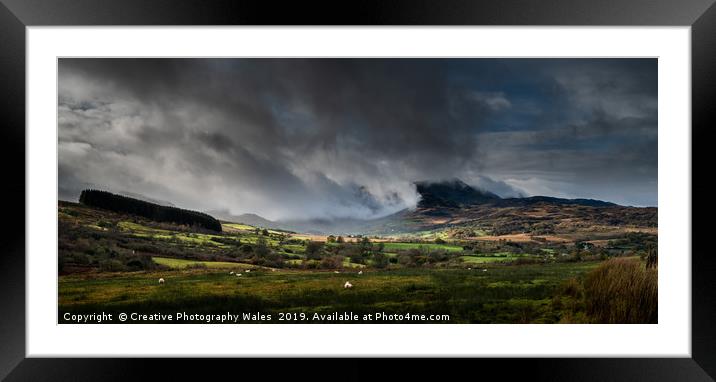 View above Dolgelllau, Snowdonia Framed Mounted Print by Creative Photography Wales