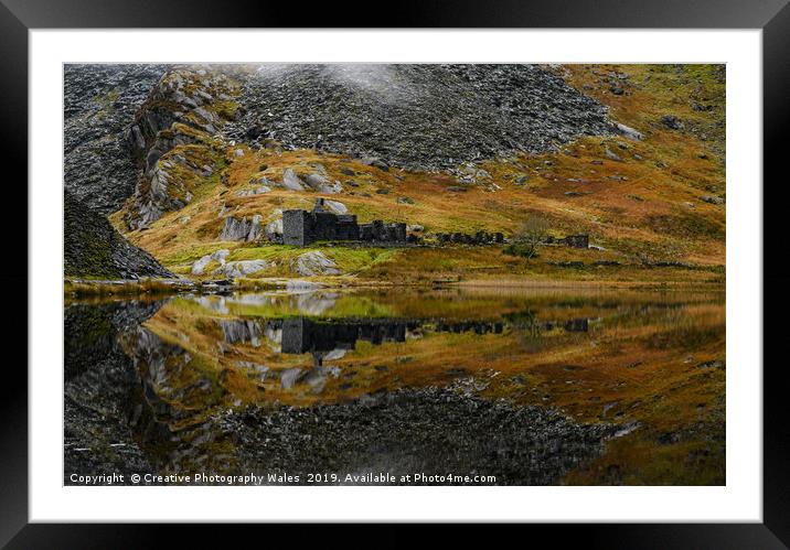 Cwmorthin Slate Quarry, Blaenau Ffestiniog, Snowdo Framed Mounted Print by Creative Photography Wales