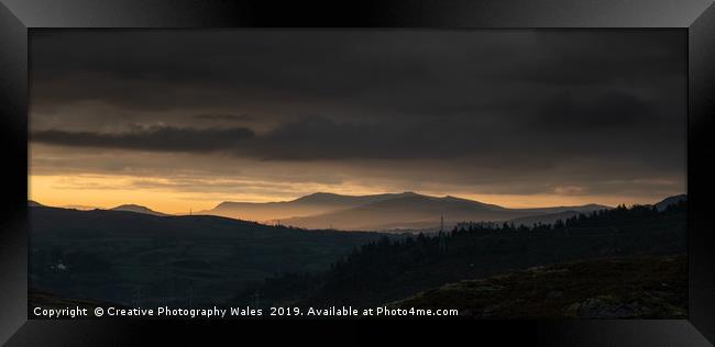 View from Blaenau Ffestiniog, Snowdonia National P Framed Print by Creative Photography Wales