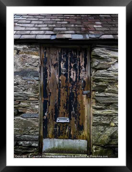 Old doorway at Blaenau Ffestiniog, Snowdonia Natio Framed Mounted Print by Creative Photography Wales