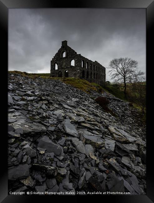 Ynyspandy Slate Mill, Snowdonia National Park Framed Print by Creative Photography Wales