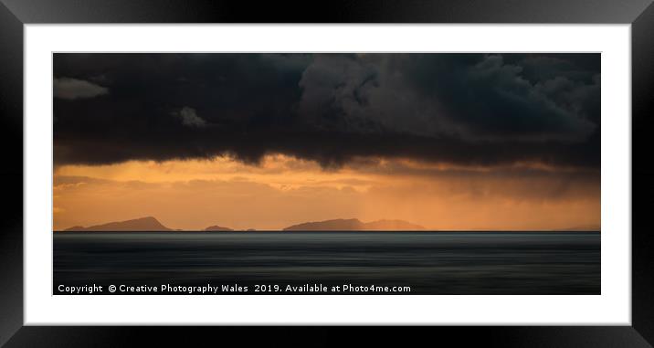 Evening Light over Isle of Harris from Isle of Sky Framed Mounted Print by Creative Photography Wales