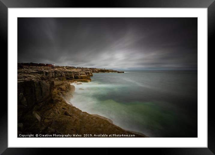 Coastline at Portland on the Jurassic Coast  Framed Mounted Print by Creative Photography Wales