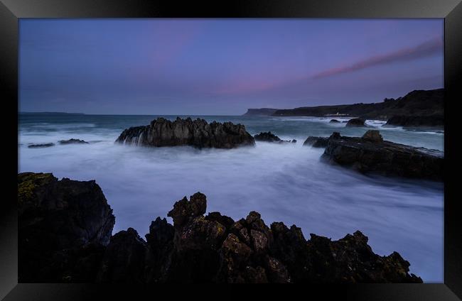 Ballintoy Coastline on the The Causeway Coast in C Framed Print by Creative Photography Wales