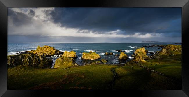 Ballintoy Coastline on the The Causeway Coast in C Framed Print by Creative Photography Wales