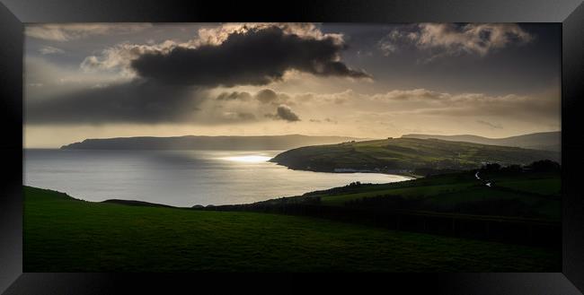 View to Cushendall bay, The Causeway Coast in Coun Framed Print by Creative Photography Wales