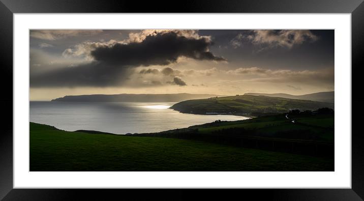 View to Cushendall bay, The Causeway Coast in Coun Framed Mounted Print by Creative Photography Wales
