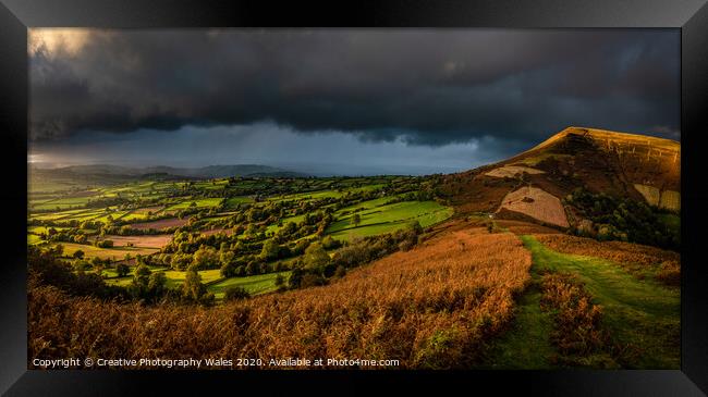 Mynydd Troed Panorama Framed Print by Creative Photography Wales