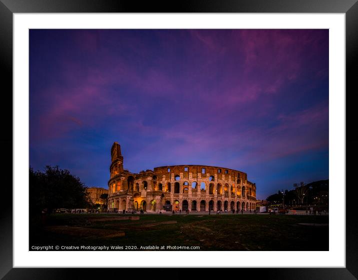 The Colloseum, Rome, Italy Framed Mounted Print by Creative Photography Wales