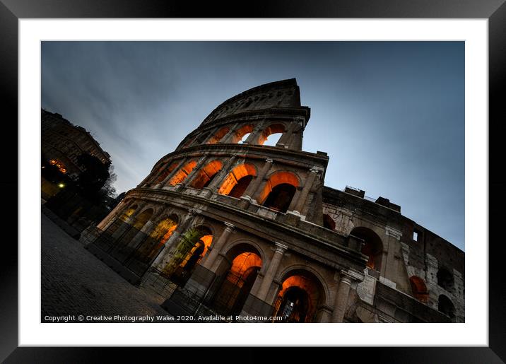 The Colloseum, Rome, Italy Framed Mounted Print by Creative Photography Wales