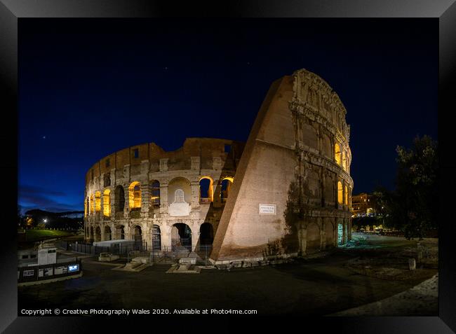 The Colloseum, Rome, Italy Framed Print by Creative Photography Wales