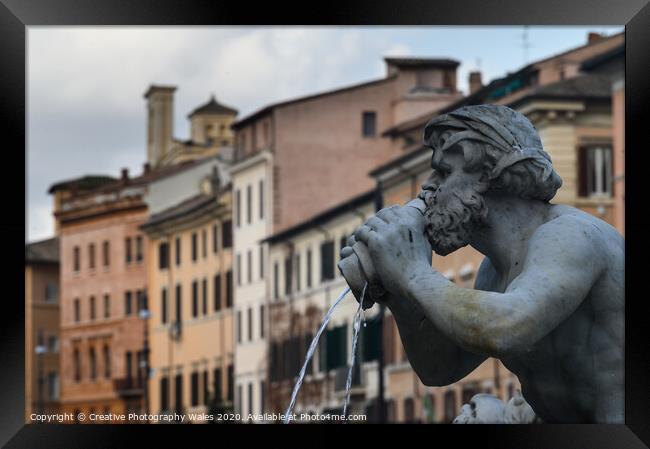 Piazza Navaro, Rome, Italy Framed Print by Creative Photography Wales