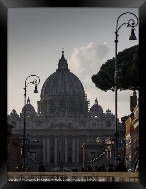 St Peters Sqaure and Basilica, Rome, Italy Framed Print by Creative Photography Wales