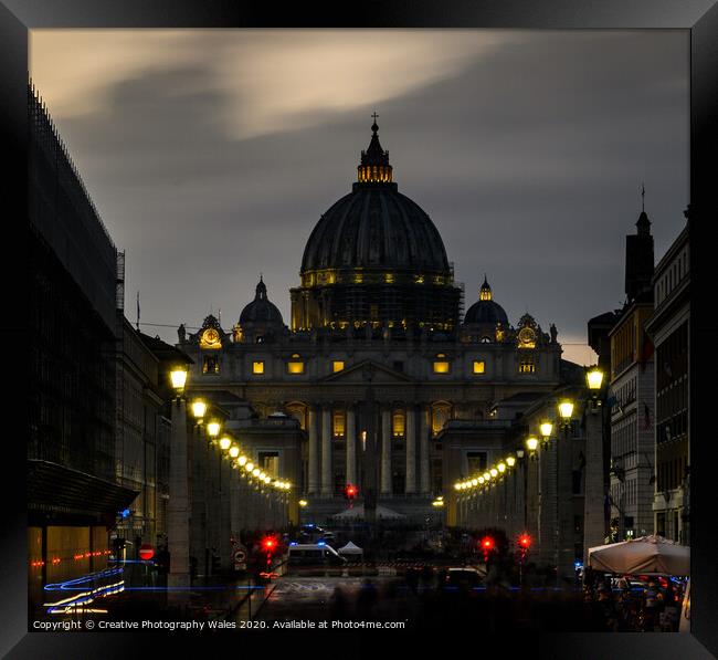 St Peters Sqaure and Basilica, Rome, Italy Framed Print by Creative Photography Wales