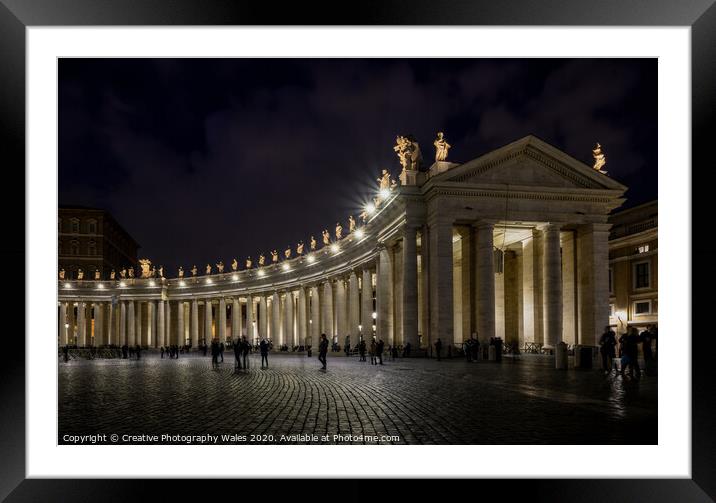 St Peters Sqaure and Basilica, Rome, Italy Framed Mounted Print by Creative Photography Wales