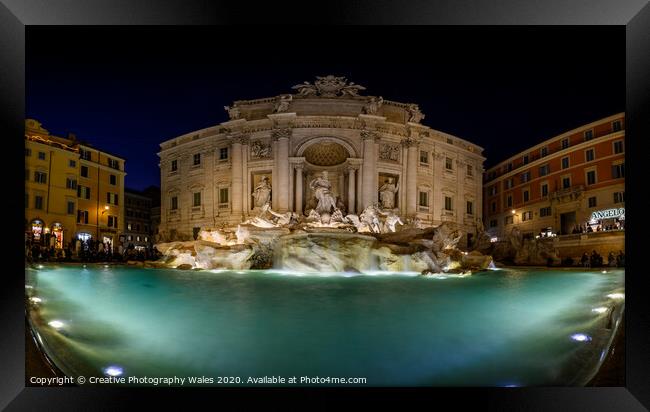 Trevi Fountain, Rome, Italy Framed Print by Creative Photography Wales