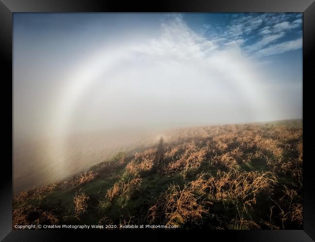 Brecon Beacons Fogbow Framed Print by Creative Photography Wales