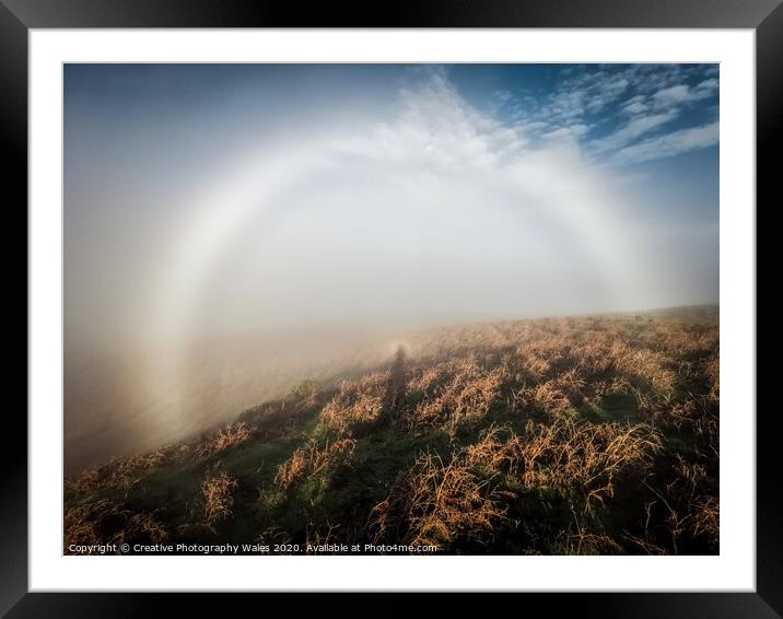 Brecon Beacons Fogbow Framed Mounted Print by Creative Photography Wales