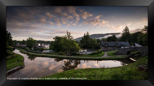 Summer dawn at Talybont on Usk Framed Print by Creative Photography Wales