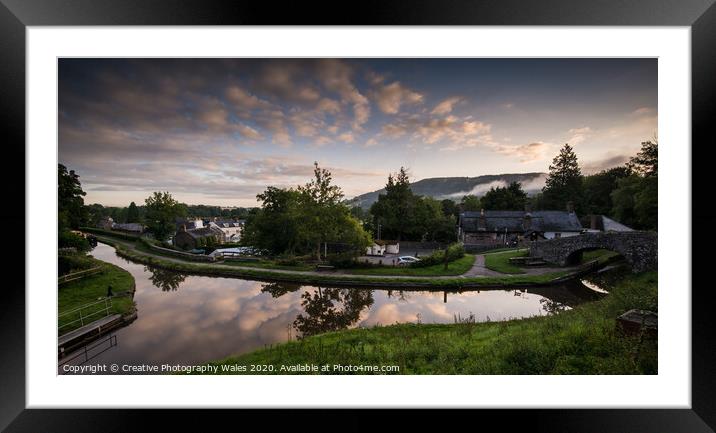 Summer dawn at Talybont on Usk Framed Mounted Print by Creative Photography Wales