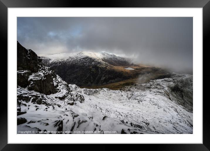 Crib Goch view, Snowdonia Framed Mounted Print by Creative Photography Wales