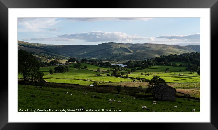 Landscape Views and Ribblehead Viaduct, Yorkshire Dales Framed Mounted Print by Creative Photography Wales