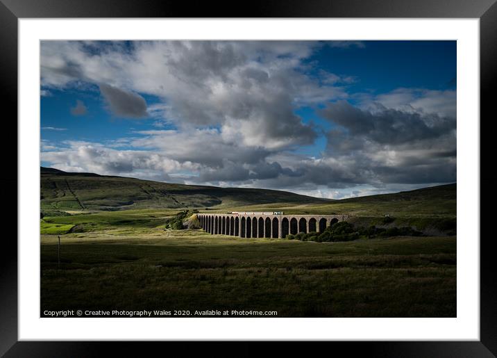 Ribblehead Viaduct in the Yorkshire Dales Framed Mounted Print by Creative Photography Wales