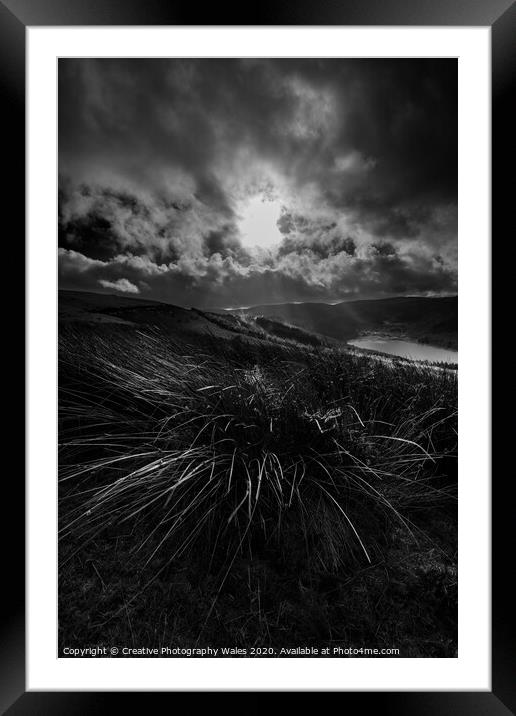 Light above Talybont Reservoir Framed Mounted Print by Creative Photography Wales