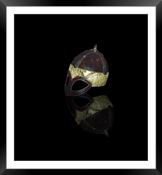 Viking Helmet Framed Mounted Print by Debra Kelday