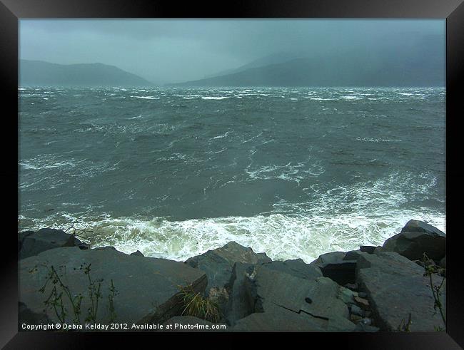 Stormy Waters Framed Print by Debra Kelday