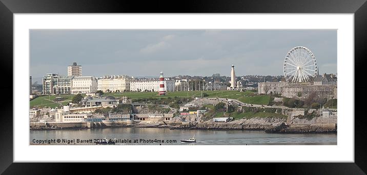 Plymouth Hoe Foreshore Framed Mounted Print by Nigel Barrett Canvas