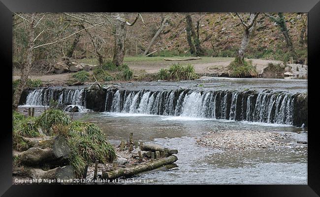 Plym-Bridge Weir Framed Print by Nigel Barrett Canvas