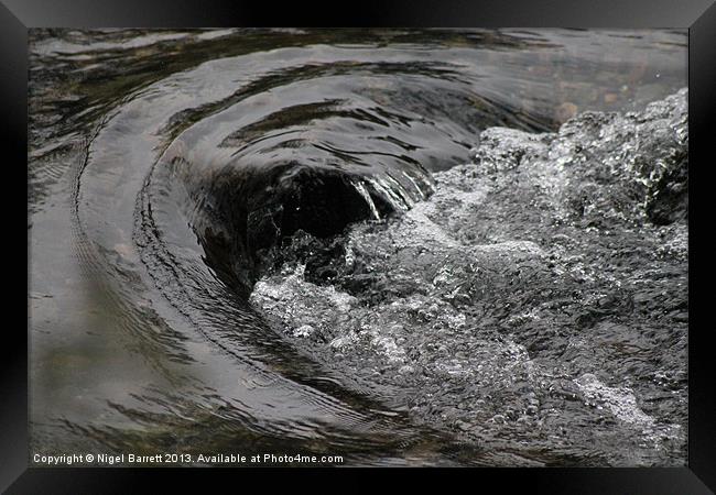 Whirlpool Rocks Framed Print by Nigel Barrett Canvas