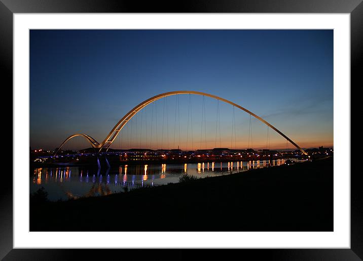 Teesside bridge at sunset Framed Mounted Print by Bekie Spark