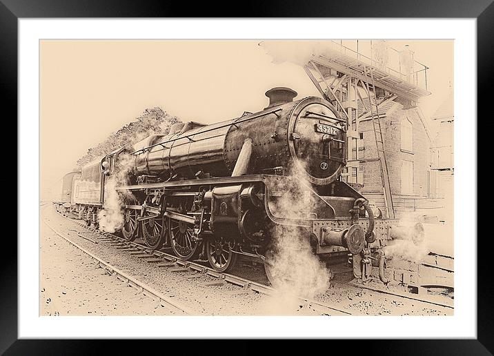 Steam Train - 45212 Locomotive Framed Mounted Print by Celtic Origins