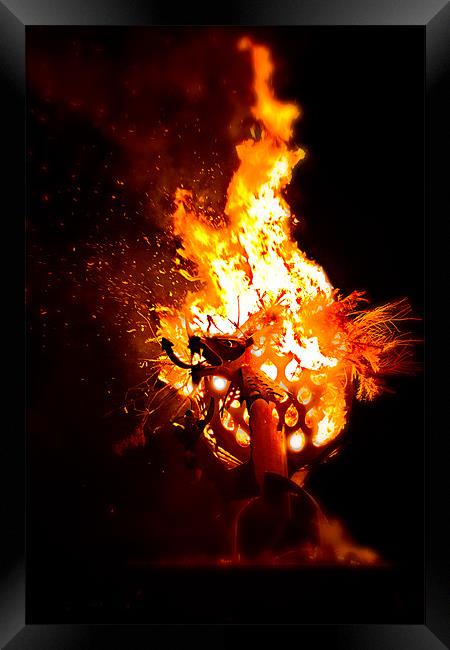 Flame On - Y Ddraig Goch/ The Welsh Dragon Framed Print by Celtic Origins