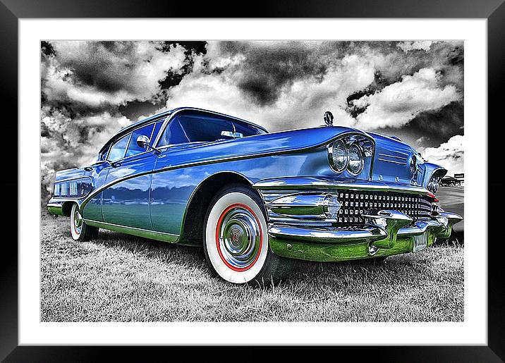 1958 Buick Framed Mounted Print by Celtic Origins