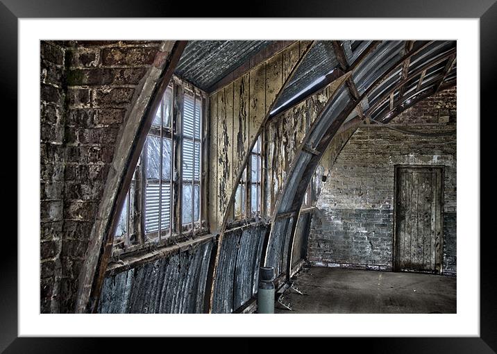 Interior of a dissused Nissen Hut Framed Mounted Print by Scott Simpson