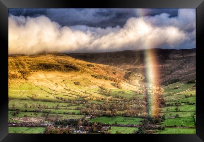 Rainbow over Edale. Framed Print by Scott Simpson