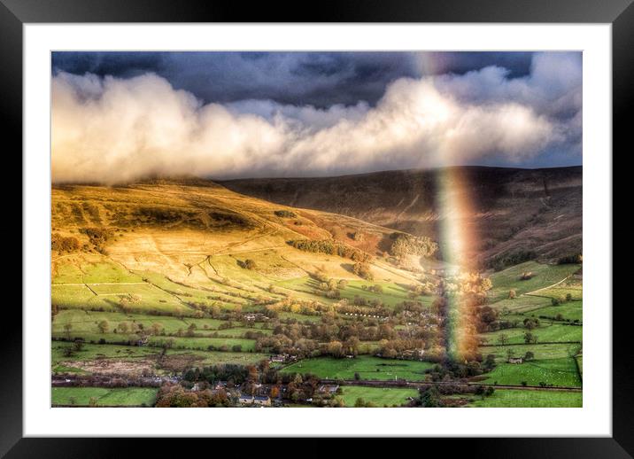 Rainbow over Edale. Framed Mounted Print by Scott Simpson