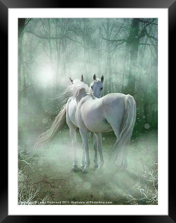 A Magical meeting Framed Mounted Print by Laura Dawnsky
