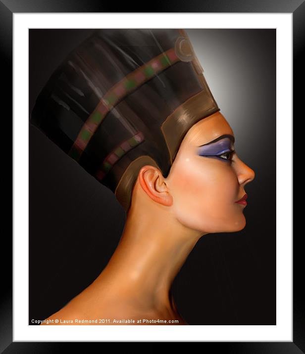 Nefertiti Queen of Egypt Framed Mounted Print by Laura Dawnsky