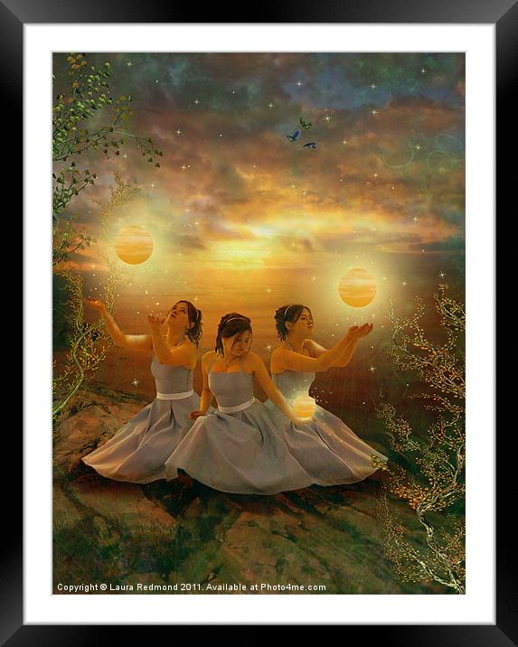 The power of Three Framed Mounted Print by Laura Dawnsky