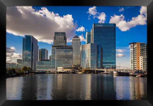 Canary Wharf From Backwall Basin Framed Print by Paul Shears Photogr