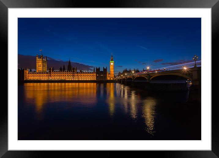 The Bridge, The Clock & Parliament Framed Mounted Print by Paul Shears Photogr