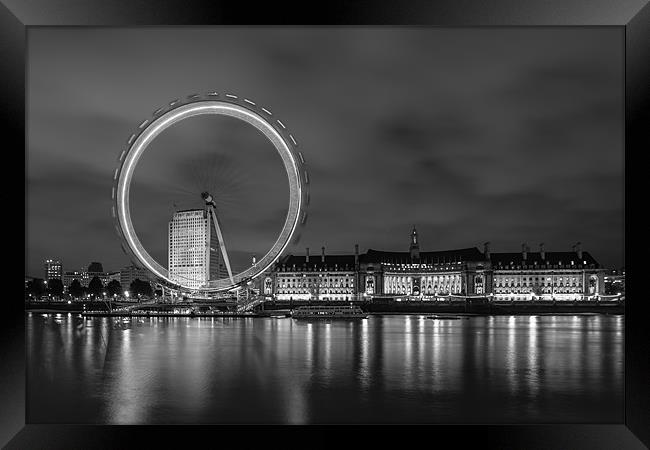 Spinning The Night Away (B&W) Framed Print by Paul Shears Photogr